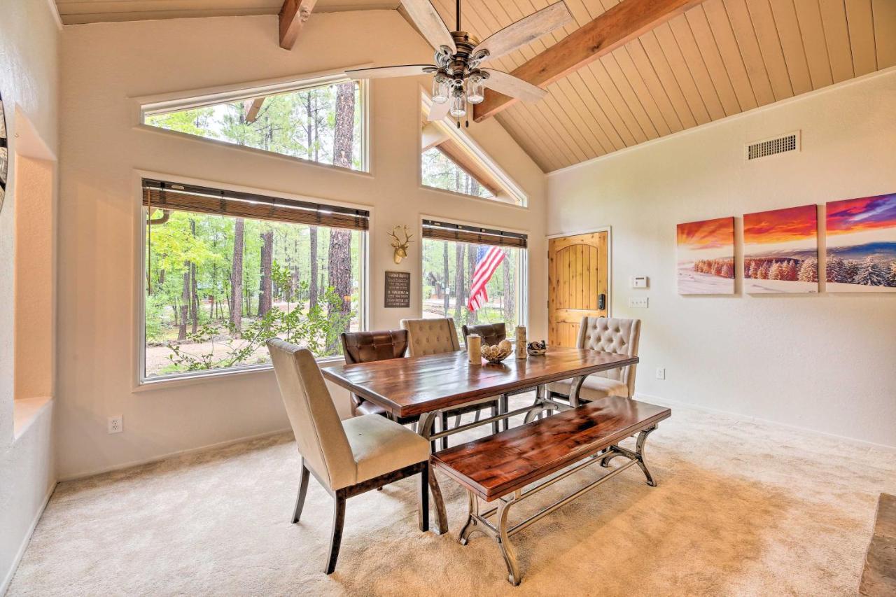 Lush Pinetop Retreat With Large Deck And Wooded Yard! Eksteriør billede